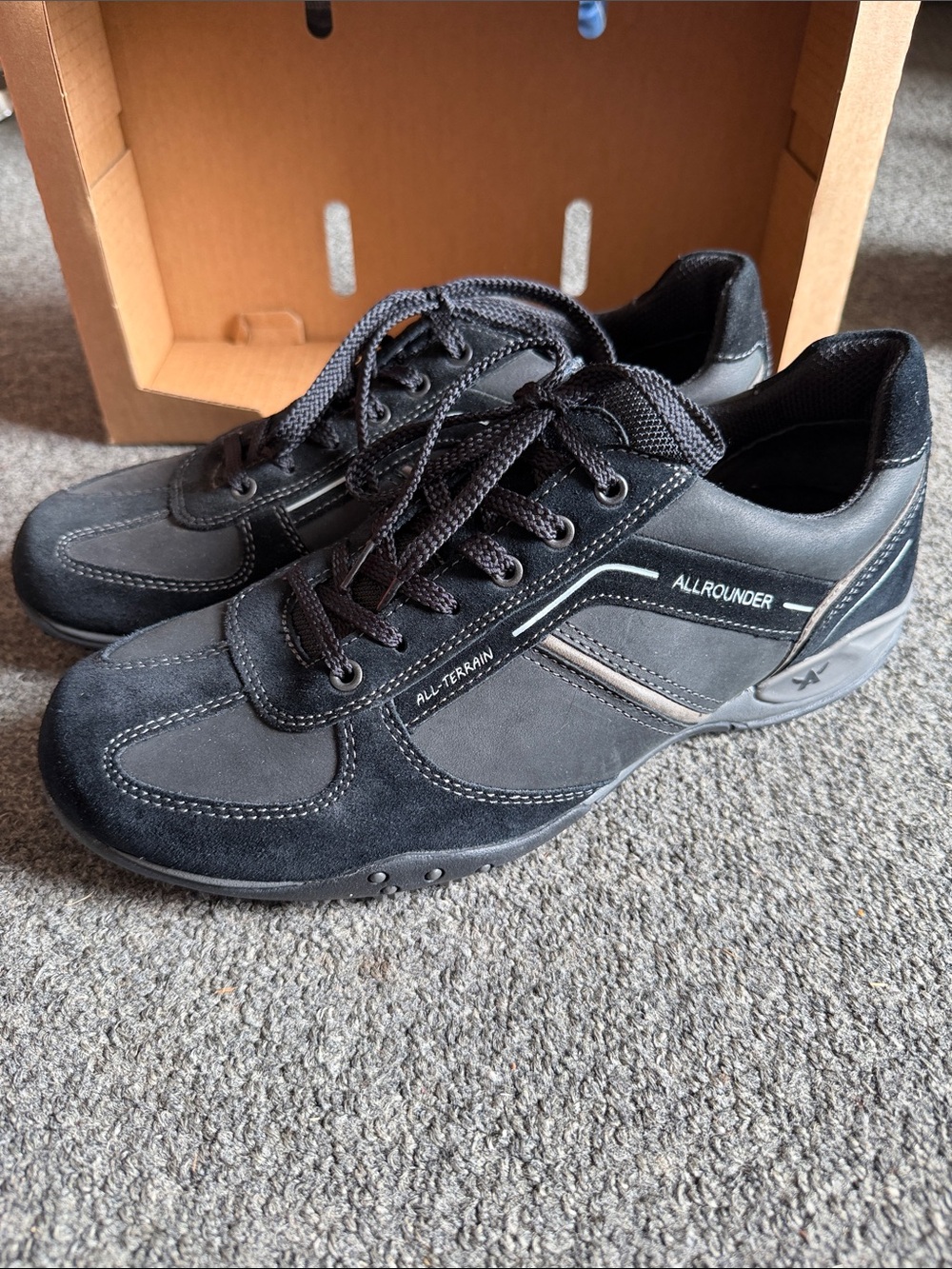 Mephisto Men's Black and Gray Athletic All-Terrain Sneakers NWOT